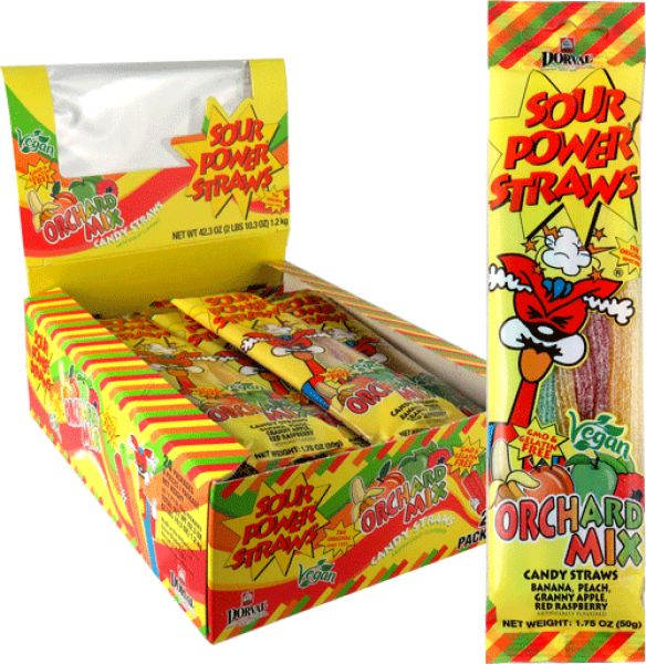 Sour Power Orchard Mix Straws 50 g