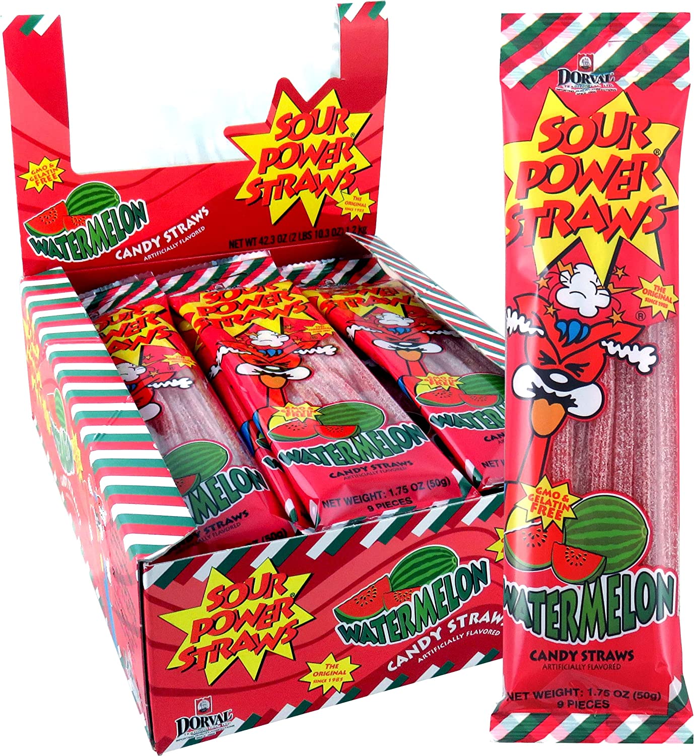 Sour Power Watermelon Straws 50 g