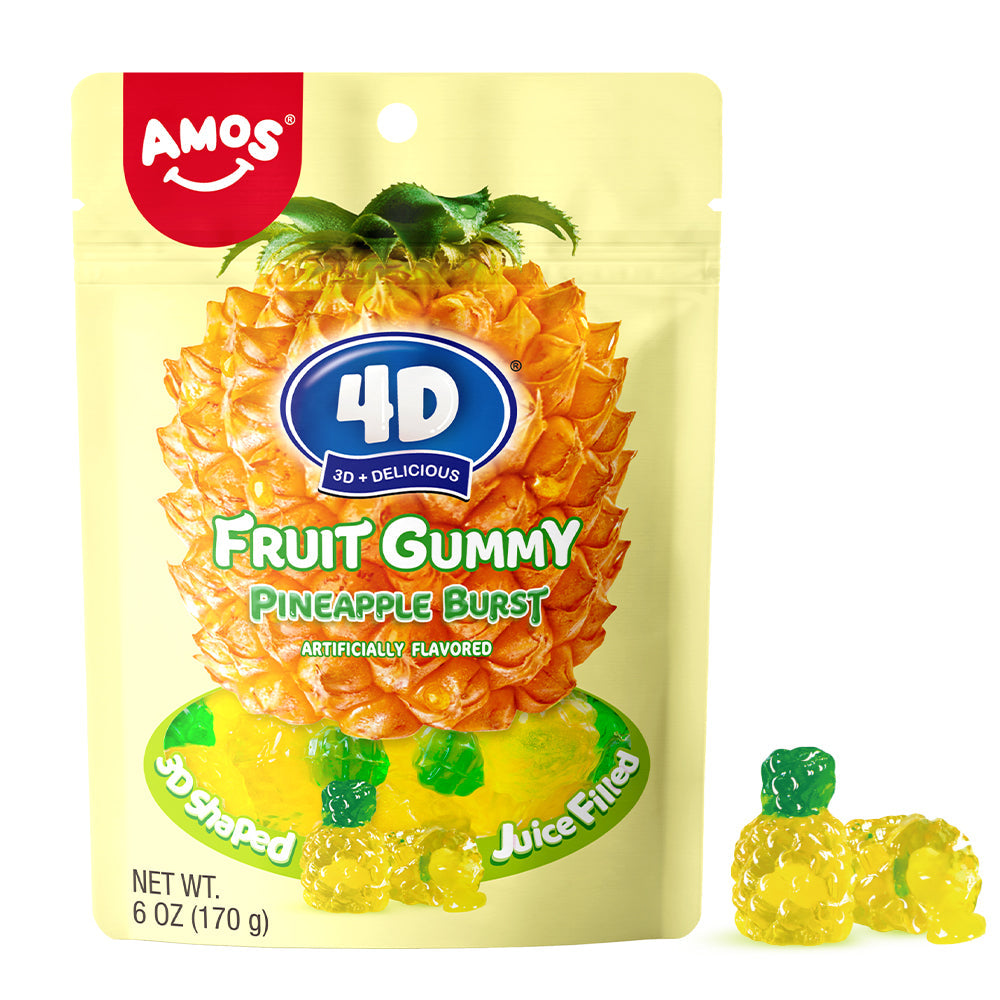 Amos 4D Pineapple Burst Fruit Gummy 170