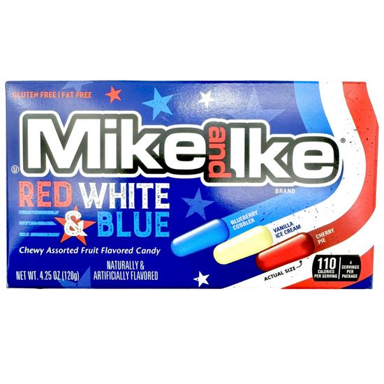 Mike & Ike Mega Red White & Blue 120 g
