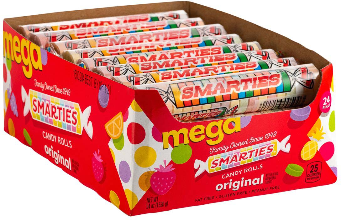 Mega Smarties Candy Rolls 63 g