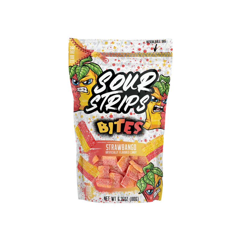 Sour Strips Bites Strawbango 180 g