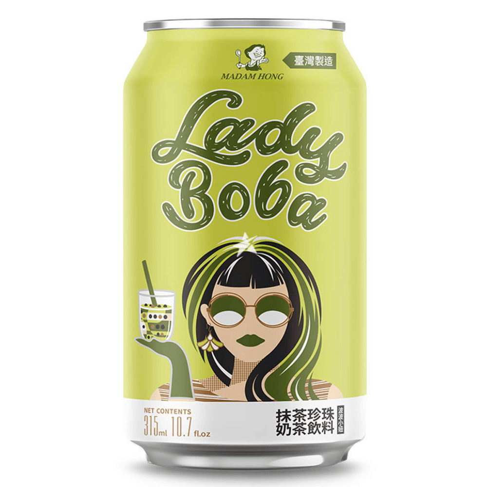Madam Hong Lady Boba Matcha Latte Bubble Tea 315 mL