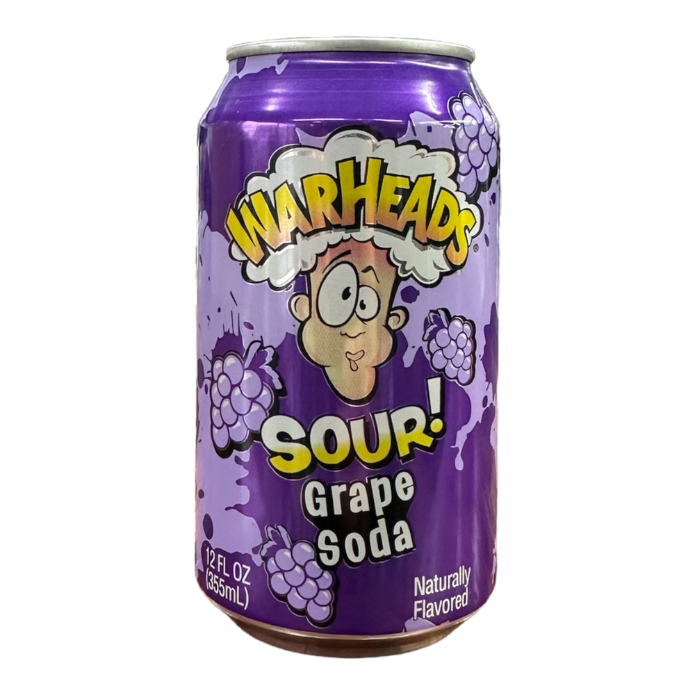 Warheads Sour Grappe Soda 355 mL