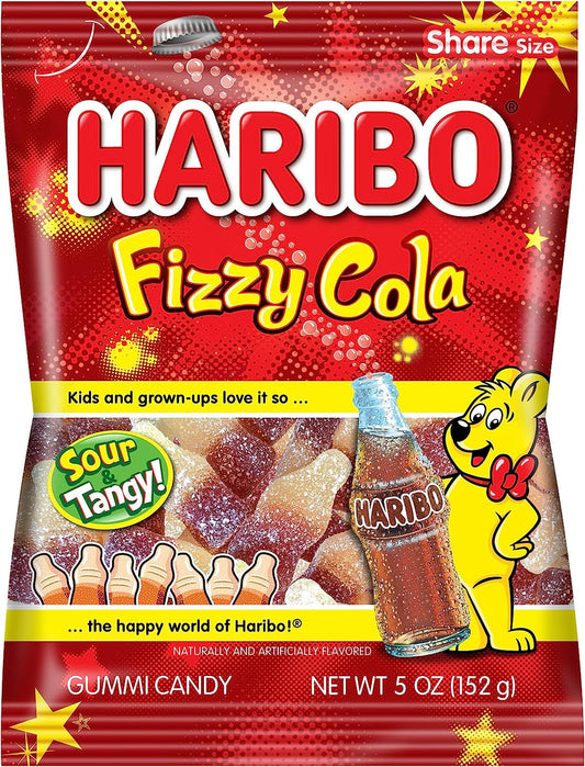 Haribo Fizzy Cola Candy Peg Bag 142 g