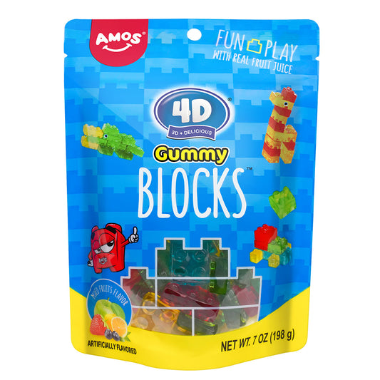 Amos 4D Gummy Blocks 198 g