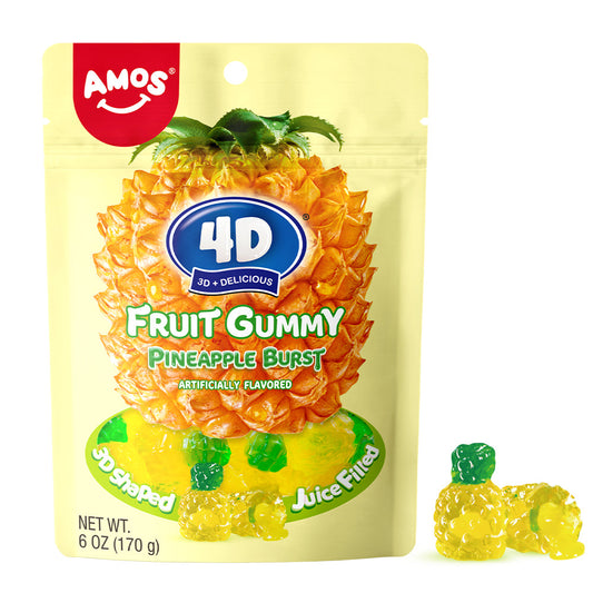 Amos 4D Pineapple Burst Fruit Gummy 170
