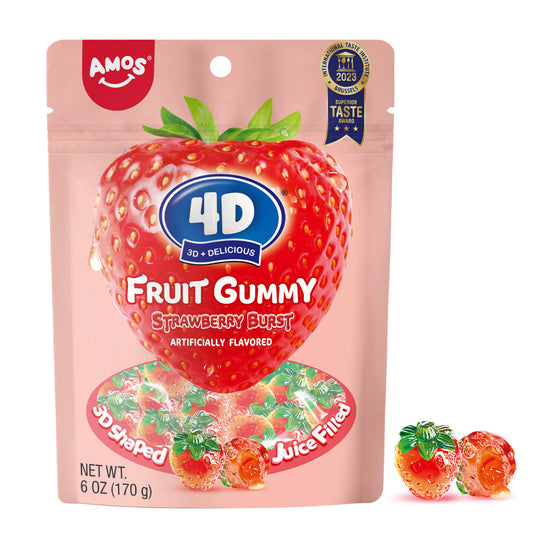 Amos 4D Strawberry Burst Fruit Gummy 170