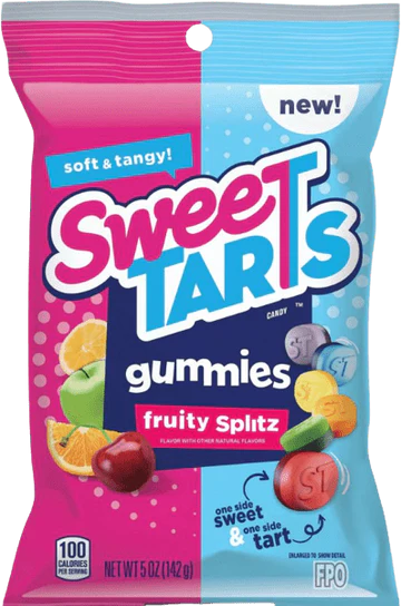 Sweetarts Gummies Fruity Splitz Peg Bag 142 g