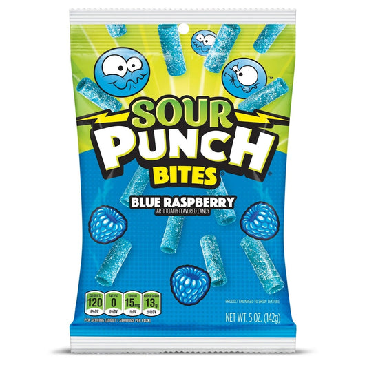 Sour Punch Bites Blue Raspberry 142 g