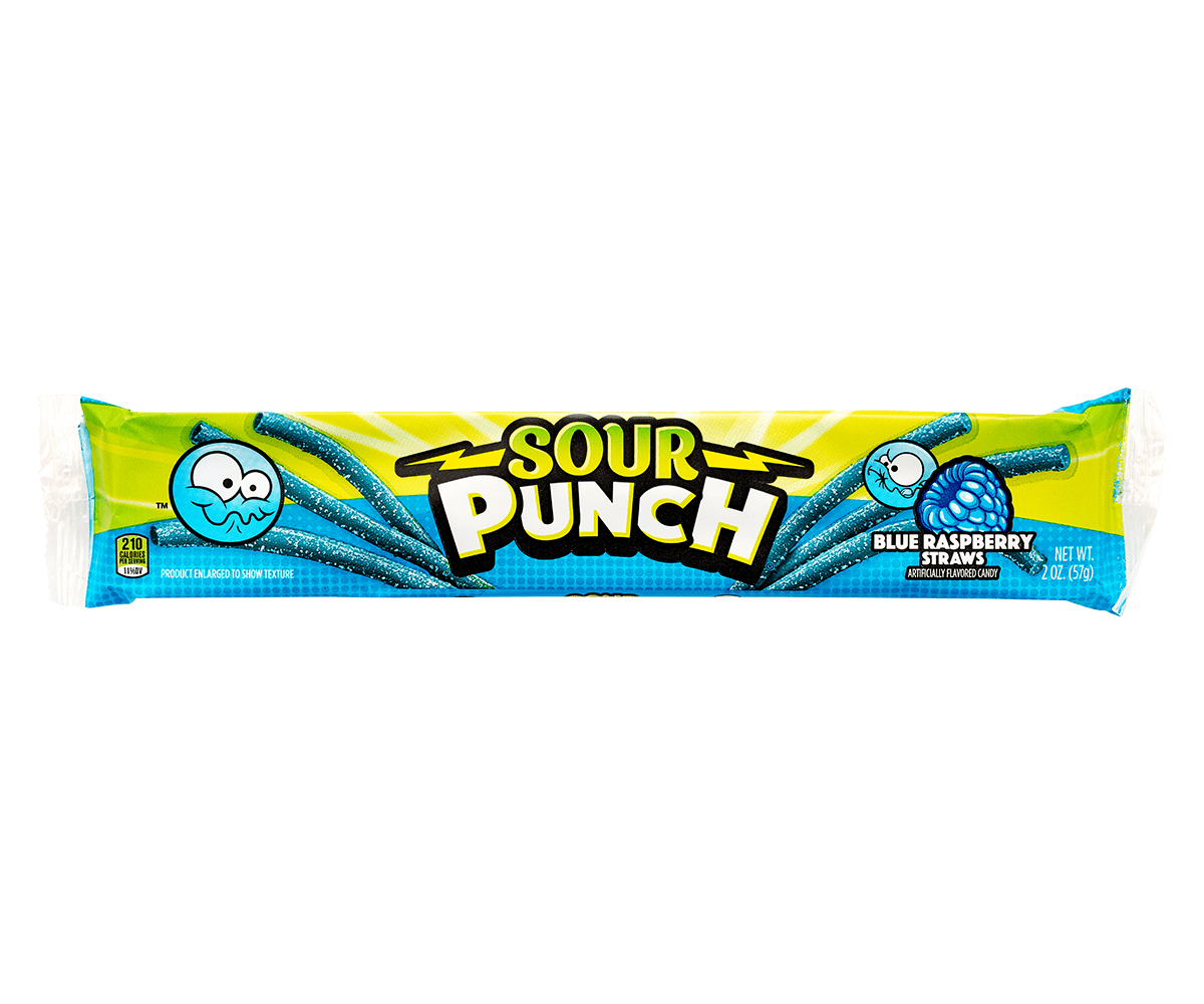 Sour Punch Blue Raspberry Straws 57 g