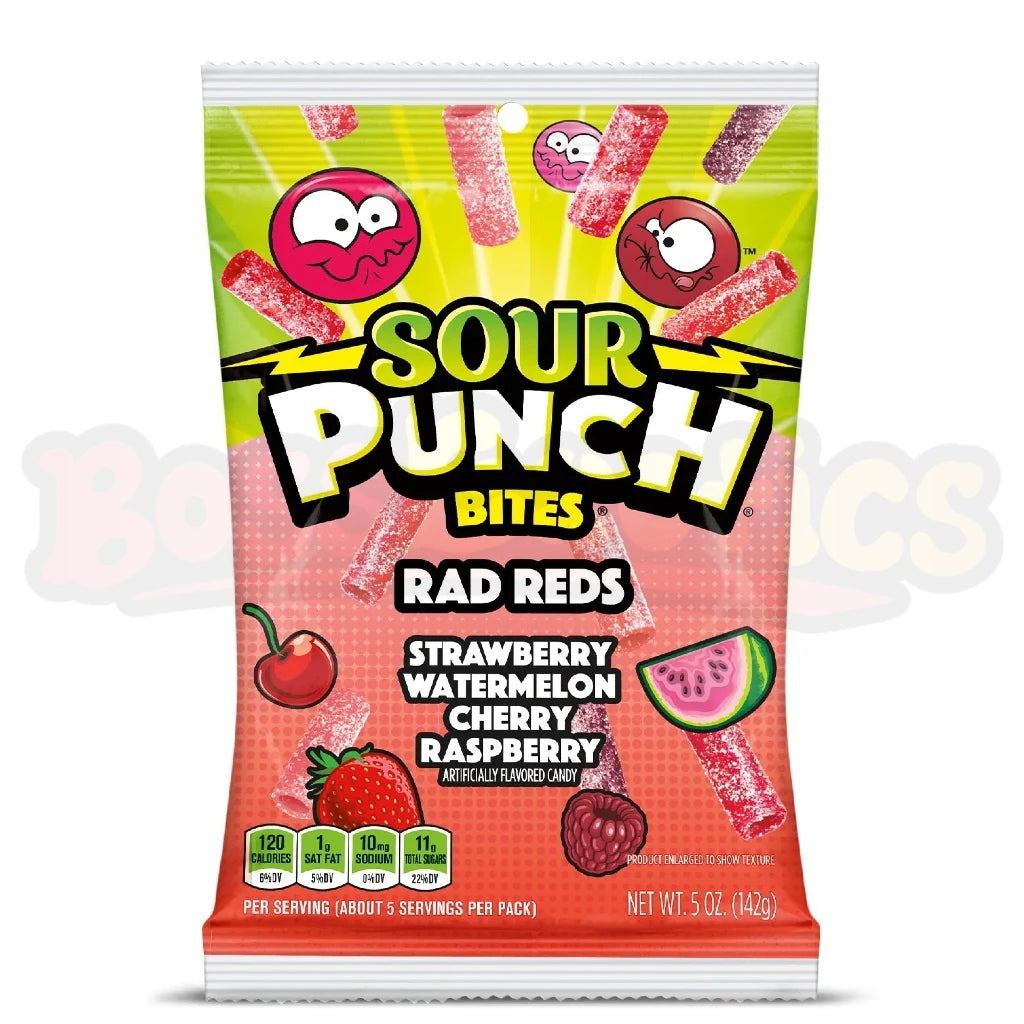 SOUR PUNCH Bites Rad Reds Peg 142 g