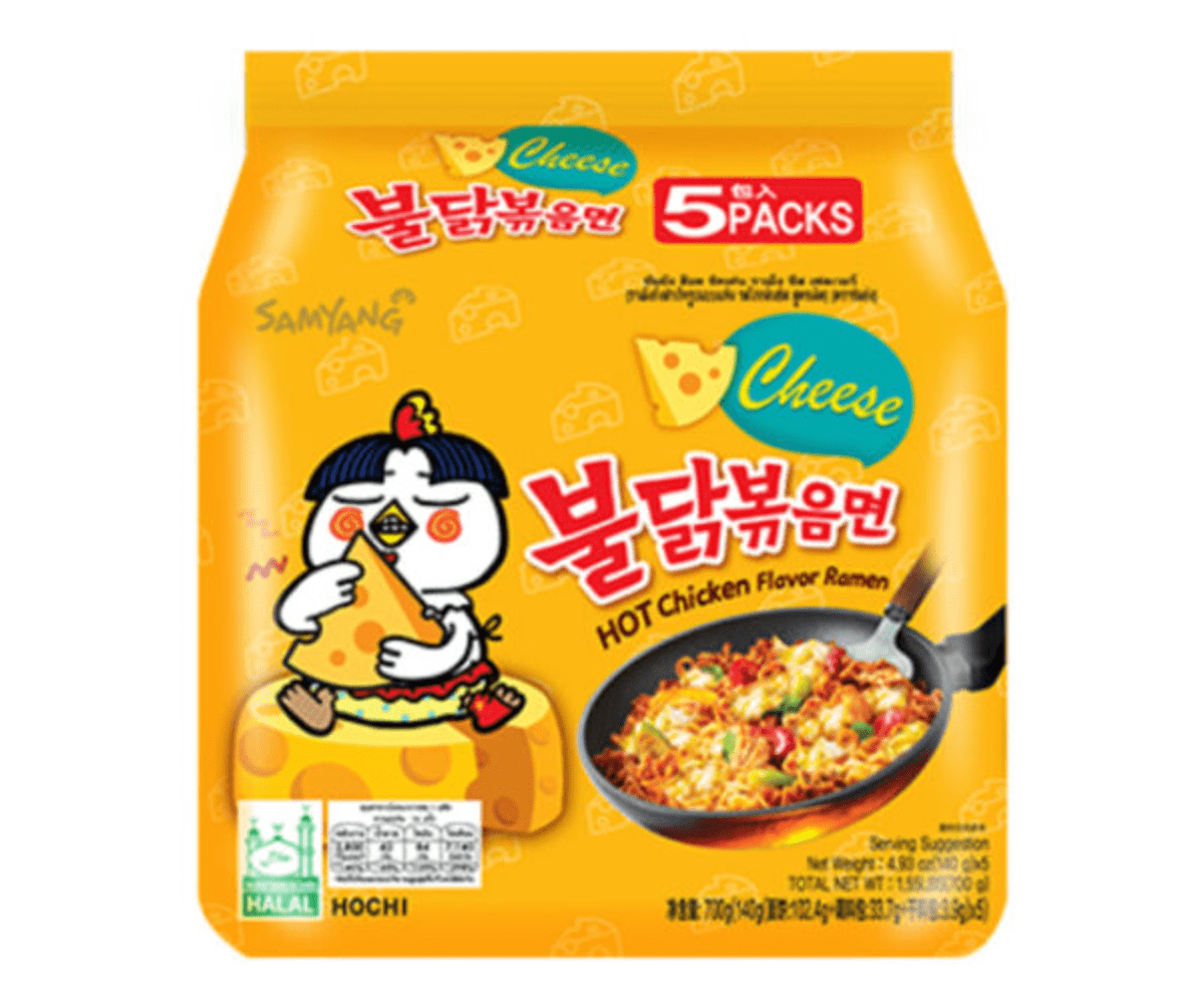 Samyang Buldak Spicy Chicken Cheese Ramen 700G (5x140G)